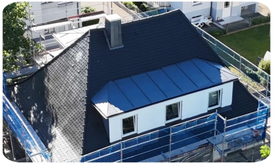Dach Beschichtet Dach mit neuer Beschichtung